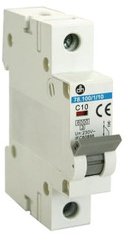 Interruptor magnetotérmico 1P 16A 6 kA, Clase C, ideal para proteger circuitos eléctricos en 220/240V. Garantiza seguridad y eficiencia en instalaciones eléctricas.
