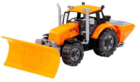 Cavallino Toys Cavallino Traktor mit Schneepfluggelb, Skala 1:32