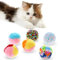 6 Stk Katzenbälle Interaktiver Spielball Für Katzen Katzenball Spielball Katze Bunte Katze Pom Pom Ball Weihnachts Katzenball Spielzeug Weicher Katzenball Interaktiver Training Spielball Für Katzen