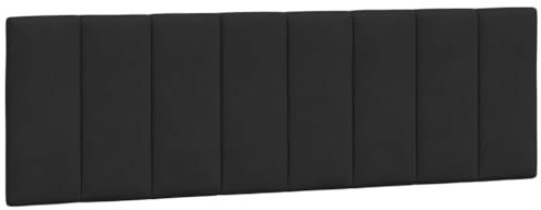 HETFTJN Bettrückwände Wandkissen Wandpolster Headboard for Bed - Kopfteil-Kissen Schwarz 160 cm Samt für Herbergen Bett Gästezimmer Jugendzimmer