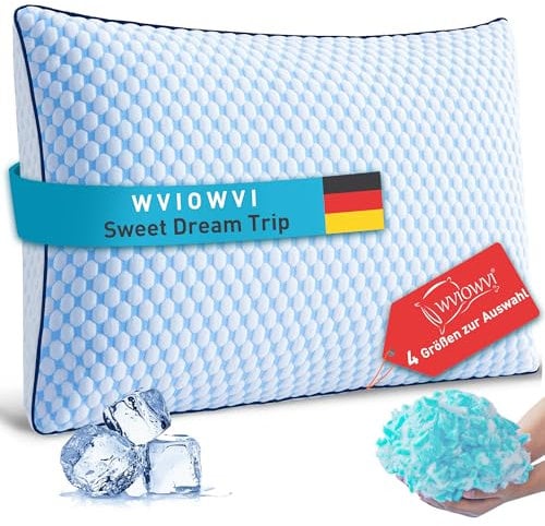 WVIOWVI Memory Foam Kissen, Kühlendes Kopfkissen, Kopfkissen 50x70, Nackenkissen Ergonomisches Seitenschläferkissen Schlafkissen für Seiten, Rücken & Bauchschläfer