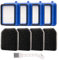 Fettwal 4 Stück Filter Zubehör für AEG QX6 QX7 QX8-2 ASKW1 Staubsauger, Staubsauger Filter Set für AEG ASKW1, Staubsauger Ersatzfilter mit 4 Vormotorfilter&4 Hygienefilter Waschbar, 1 Reinigungsbürste