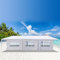 Strapazierfähiger 3 x 9 m Strandpavillon, Zelt mit 7 Seitenteilen, Spiralrohren, wasserdicht, Outdoor-Festzelt, Markise, Vordach, ideal für Party, Hochzeit und Unterschlupf