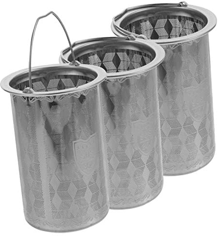 LALADEFIEE Tea Pot Replacement Infuser 3 Piece Metal Mesh Strainer Filters Reusable Stainless Steel Infuser, Metal Teapot Replacement Mesh Strainer Insert, Tea Steeper Basket Filter