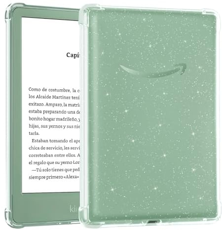 CoBak Hülle für Kindle 6 (11. Generation, 2024/2022), Glänzend | Leichte, kratzfeste transparente Silikon-Schutzhülle mit durchsichtiger Rückseite