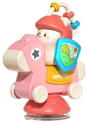 Jouet à ventouse pour chaise haute - Roue spinner avec base ventouse - Jouet de dessin animé pour chaise haute - Pour bébé - Pour voiture et poussette