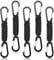 Xelsluthe 5 Stück Paracord Schlüsselanhänger mit Karabiner, Karabinerclip Geflochtener Schlüsselband für Wasserflaschen Schlüssel Rucksack Werkzeuge Camping Wandern Clip Männer Frauen Schwarz