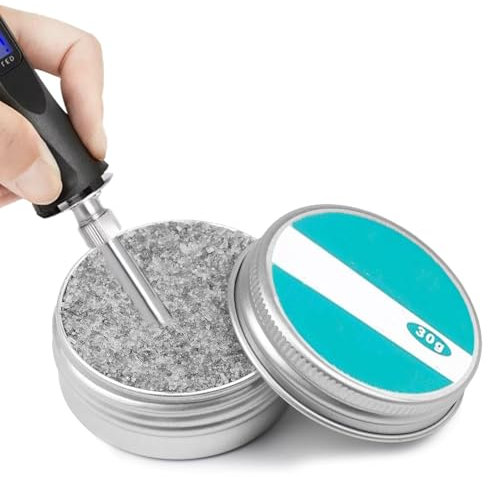 Lötspitzenreiniger,Lötspitzen Reaktivator 30g,Lötspitzen Reaktivator,Reinigung Spitzen Cleaner Lötkolben Zubehör,Lötspitzenreiniger Tip Tinner Cleaner Zur Reaktivierung Oxidierter Lötspitzen