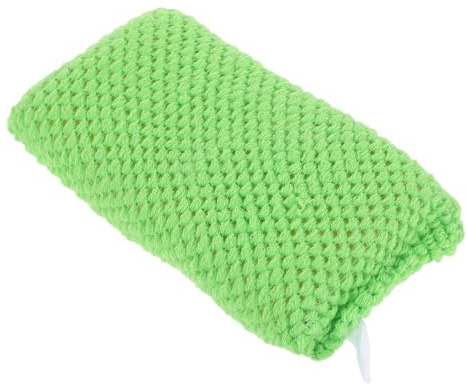 WEKAMOS Non-Scratch Dish Sponge Scouring Pad for Kitchen Cleaning Reusable Household Scrubber Safe Non-Stick Pots and Pans Green Cleaning Sponge Pad for Dishes and Surfaces