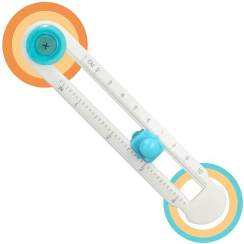 GYSRXS Cutter Circulaire Papier 2-20CM Coupe Cercle Réglable 360°Coupe Papier Rotatif pour le Cartes de Vœux de Bricolage Papier Photo Kraft Scrapbooking
