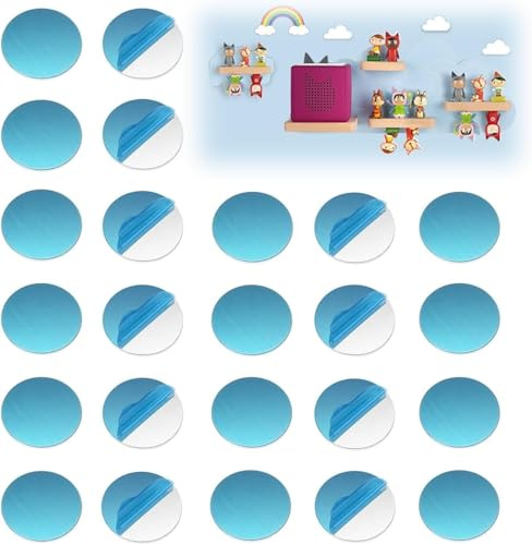 Metal Plates for Tonie figures, 100pcs Adhesive Base for Magnets, Stainless Steel Metal Discs with glue, Tonie Figure Accessories - Decorate the Nursery with Tonie Figures