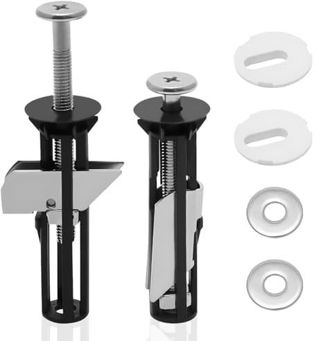 QZKJQDD 2 Stück Wc Sitz Befestigung, Universal Toilettensitz Schraubensatz, Toilettendeckel Schrauben, Toilettensitz Dübel Set Für Die Meisten Toilettendeckel 10-18 MM Löchern