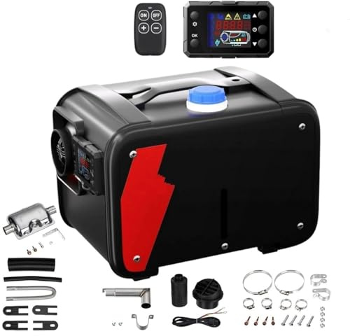 Fiakaon Chauffage Diesel Chauffage Diesel Portable Tout-en-Un 12 V 8 KW MVP1, Chauffage de stationnement pour Voiture avec télécommande et écran LCD Réchauffeur d'air Diesel
