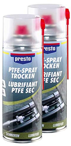 Presto 2X 429972 PTFE Spray TROCKEN OBERFLÄCHENSCHMIERMITTEL Metall Kunststoff 1