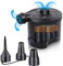 3T6B Electric Air Pump, Battery Powered for Inflatables, Quick Inflator & Deflator Rechargeable Portable Air Mattress Pump for Air Beds Toys Lilos Pools with 3 Nozzles