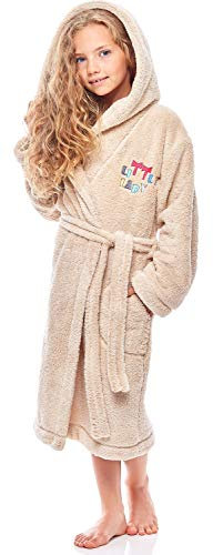 L&L Accappatoio Bambina e Ragazza con Cappuccio LL-006 (Angora (LL-006)), 122-128