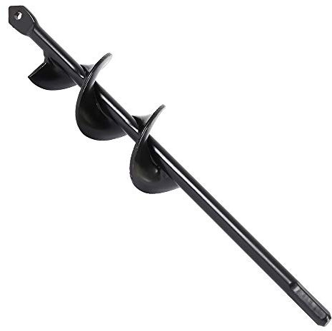 Garden Planter Bulb Auger Drill Bit Garden Soil Cultivator Hand Drill Rust-Proof Rapid Planter Umbrella Post Hole Digger for Planting Trees,Shrubs,Deep Cultivating,Bedding Seedlings Trees(4 * 22cm)