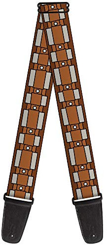 Buckle-Down Gitarrengurt – Star Wars Chewbacca Bandolier Bounding2 Brown – 5,1 cm breit – 73,7–137,2 cm lang