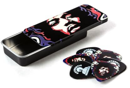 JIM DUNLOP Plektrum Jimi Hendrix, Stark, Schachtel aus Metall mit 6 Stück, Star