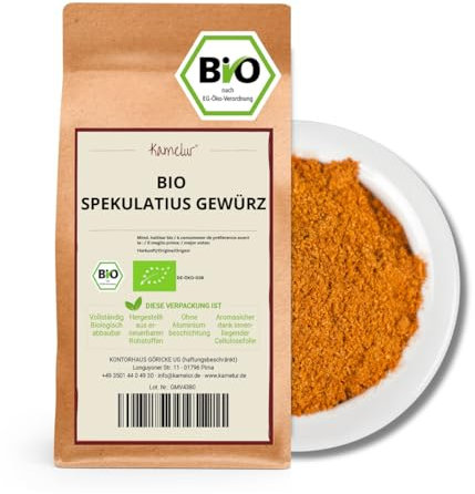 500g di BIO speculoos spezie fine - le migliori spezie invernali per speculoos, pan di zenzero e altro ancora - aromatiche speculoos spezia BIO in confezione biodegradabile
