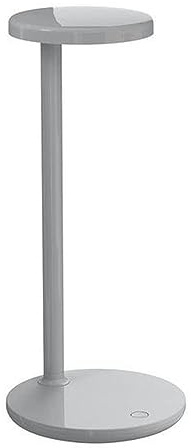 Flos LED Tischlampe Oblique Grau by Vincent Van Duysen, 8W, Innenbereich, 15,5x 35cm, 09.8300.AH