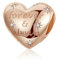 FeatherWish Sterling Silver 925 Rose Gold Forever And Always Love Heart Bead Charms Fits And Compatible With Pandora Bracelets Gift For Birthday Girlfriend Wife Mum Daughter (Rose Gold)