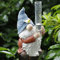 FORUP GNOME de Pluie en résine, Statue de Jardin en résine avec jauge de Pluie en Plastique, Sculpture de Nain Peinte à la Main pour la Pluie