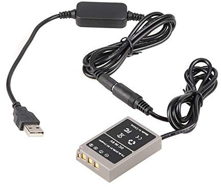 FOTGA Decodierter BLS-1 BLS-5 BLS-50 Dummy Akku DC-Koppler mit USB Netzteil Kable für Olympus OM-D E-M10 Mark II III IV Pen E-PL9 E-PL8 E-PL7 E-PL6 E-P3 E-PM3 Stylus 1 Kamera Batterie Power Bank