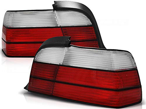 1 paire de feux arrières compatibles avec BMW Série 3 E36 Coupé Cabrio 1991 1992 1993 1994 1995 1996 1997 1998 1999 BR1750 Look sport 1 paire de feux arrière côté conducteur et passager Rouge
