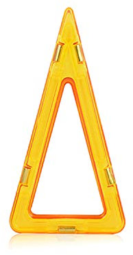 Jokooan Magnetische Bausteine für Kinder(Einzel), Magnetische Bausätze in verschiedenen Formen, Fünfeck, Sechseck, Trapez, Autoräder und Riesenrad (zufällige Farbe) (langes dreieck)
