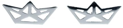 Miniblings Boot Ohrstecker Stecker Ohrringe Origami Boote Faltkunst Schiff Papierschiff Papierboot silber - Origineller Modeschmuck I Ohrringe Stecker Ohrschmuck
