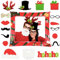 POPOYU 17 Stück Weihnachten Fotorahmen-Set mit Weihnachten Photo Booth Requisiten Aufblasbare Fotorahmen Selfie Bilderrahmen Weihnachten Fotobox Accessoires für Weihnachten Party Dekoration
