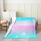Homewish Meerjungfrauen Fleecedecke für Kinder Jungen Mädchen Lila Blau Batik Pastell Überwurf leicht Aquarell Meerjungfrau Skala Flanelldecke Prinzessin Glitzer Galaxie Fuzzy Decke,150 x 200 cm