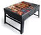 BBQ Barbecue Grill, Portable Folding Charcoal Barbecue Desk Tabletop Outdoor Cooking Stainless Steel Smoker BBQ For Picnic Garden Terrace Camping Travel 44cm x 30.5cm x 7.5cm HTUK®