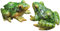 Sewroro 2pcs Mini Frog Statues - Miniature Resin Figurines, Small Animal Sculpture for Garden Yard, Micro Fairy Garden Ornament