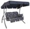 Angerer Freizeitmöbel GmbH Hollywoodschaukel 2-Sitzer Comfort - Gartenschaukel Made in Germany - Schaukel zum Sitzen und Entspannen - mit Bett-Funktion - einfache Montage (Grau Schmetterling)