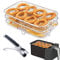 Griglia a Vapore per Friggitrice ad Aria Accessori per Friggitrice ad Aria Griglia Multifunzione a Doppio Strato Compatibile con Accessori In Acciaio Inox 304 Af300eu/af400eu con Clip Antiscottatura