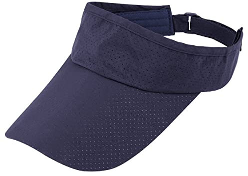 KYEYGWO Sonne Visor Cap für Damen und Herren, Verstellbar Visier Hat Beach Sonnenhut Atmungsaktiv Sommerhut Einfarbig Schirmcap mit Breite Krempe, Dunkelblau