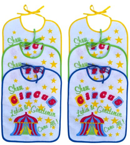 Ellepi Baberos para guardería elásticos y cordones de algodón impermeables, Cordones para niño