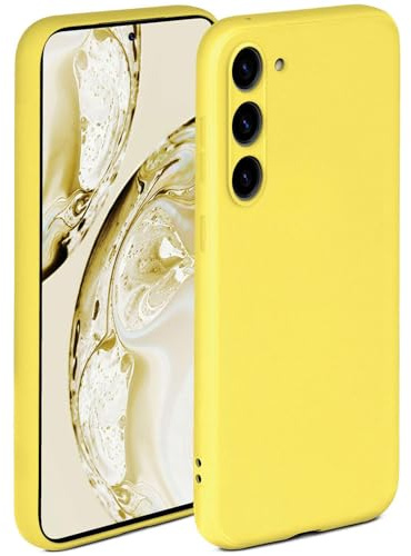 ONEFLOW Soft Case für Samsung Galaxy S23 Hülle aus Silikon mit Kameraschutz, Silikonhülle mit erhöhtem Schutz fürs Display, Backcover Schutzhülle, weiche Handyhülle, Gelb