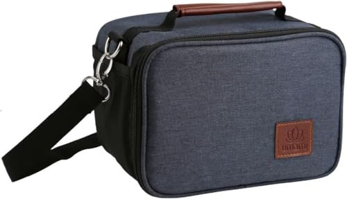 Umami Premium Kühltasche Klein, Lunchbag für Arbeit, Reisen, Büro, Picknick, Mini-Lunchbag Isoliert, Faltbare Lunchtasche, Kleine Kühltasche, Isoliertasche 4L, Marineblau