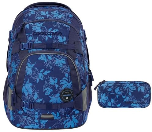 coocazoo MATE Schulrucksack-Set 2tlg inkl. Schlamperbox (Tropical Night)