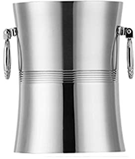 Edelstahl Doppelschicht Verdickter Eiskübel Wein Champagner Eiskübel Bierfass Spieß Weinfass Ktv Bar(A 16 * 22CM)