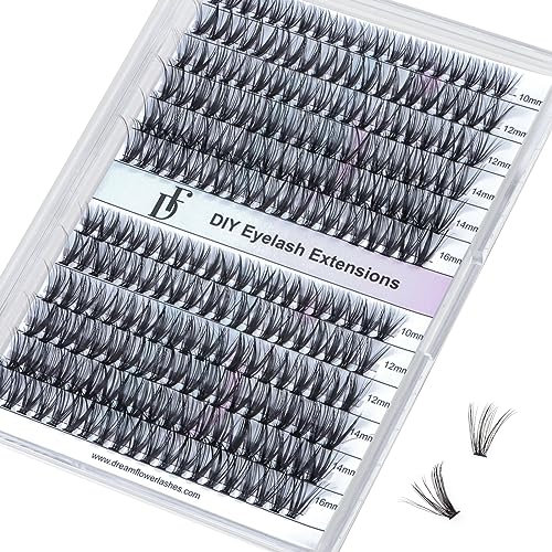 Cils individuels 240 pièces 30D + 40D grappes de cils D Curl mixte 10-16mm cils en grappe noir mat vaporeux bricolage Extensions de cils -Rose 15
