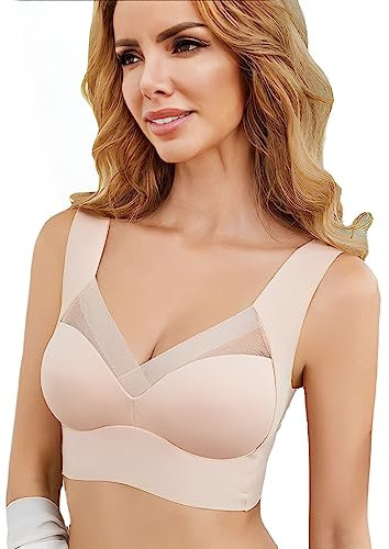 Wmbra BH, Pack of 20 Wmbra Haltungskorrigierender BH, Mode Deep Cup BH Sommer Push-up Wireless-BH, Haltungskorrigierender BH für Damen unter Kleidung in Übergröße