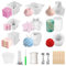 Eurtes 9 Stück Kerzenform Bubble Kerzen Kit, 3D DIY Silikonform Kerzen Gießen Formen mit 61m Kerzendocht Set, Kerzenformen zum Gießen für DIY Aromatherapie Kerzen, Heimdekorationen (9 Stück)