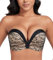 DotVol Push up Lift Women's Bra Seamless Wireless Anti-Slip Strapless brallate with Shape Support(Black Flower,38D)
