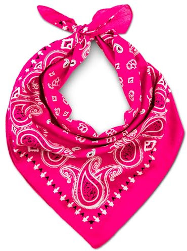 LOVARZI Bandana Rosa Damen - Vielseitiges Halstuch Pink - Modisches Bandanas Damen - Perfektes für Sommer & Alltag