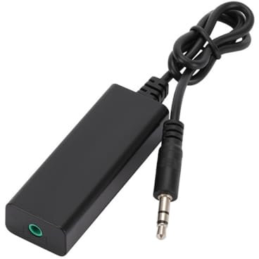 CGEAMDY Masseschleifen-Isolator Für Car Audio, Auto-Lautsprecher-Entstörfilter Mit 3,5-Mm-Klinken-Audiokabel, Masse-Schleife Rausch-Isolator, Für Auto-Stereoanlage