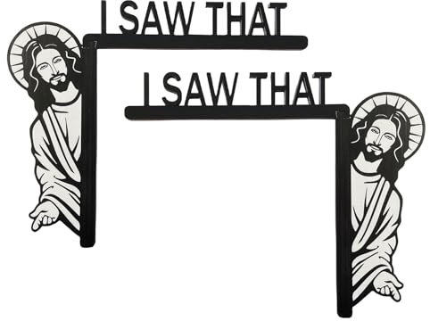 Zankie 1/2 Stück Türrahmen „I Saw that Jesus“ -Schild „I Saw Jesus“ -Türsitz-Dekoration Für Christliche Heimtür-Eckdekoration, Jesus-Tür-Eckdekoration